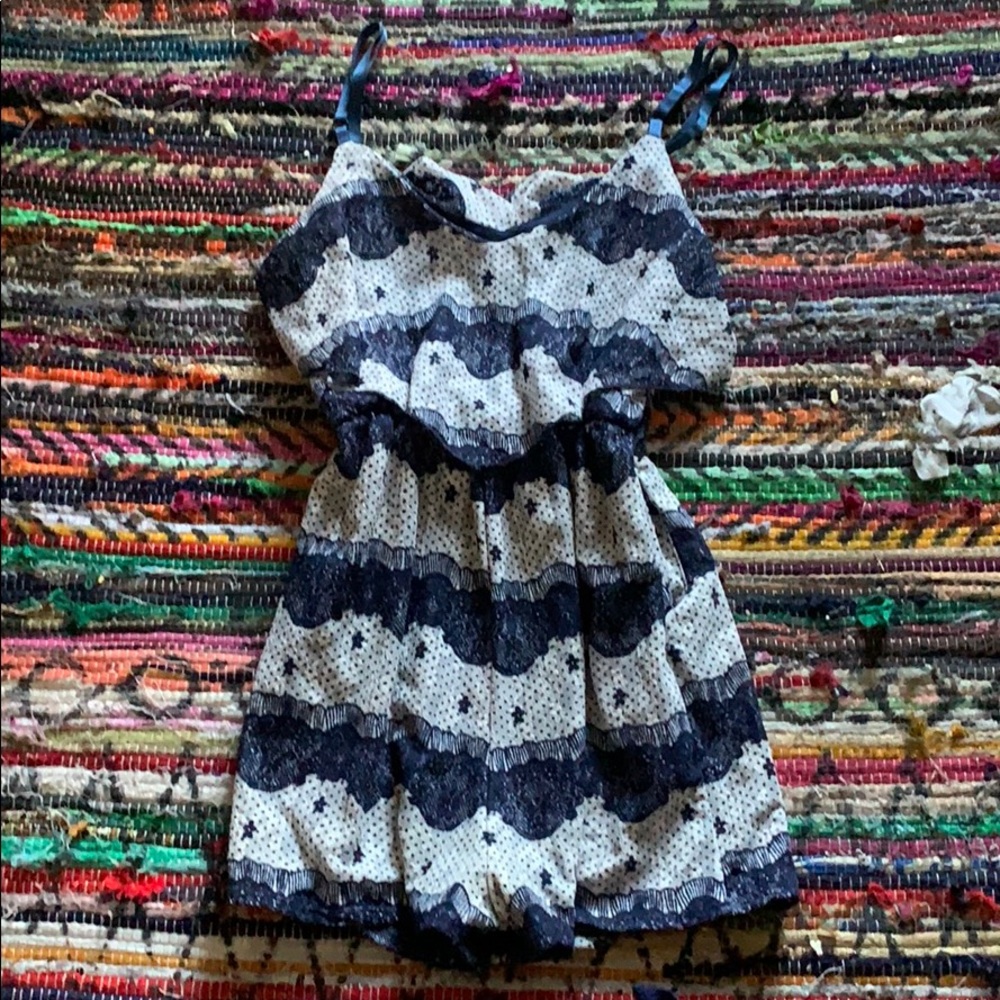 Blue Striped Romper